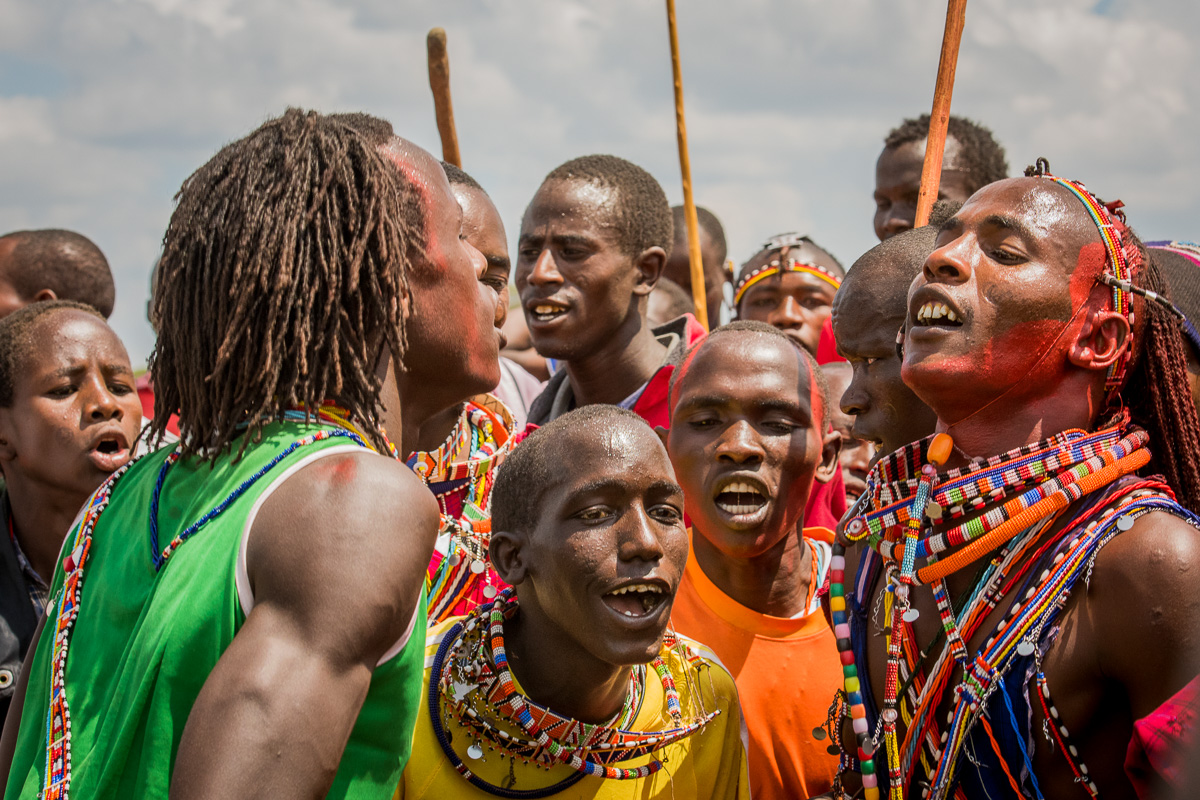 The traditional Maasai chants along with their rhythmic body movements are meant to whip the participants and their supporters into a frenzy of emotion, boosting their adrenalin going into the athletic contests.  